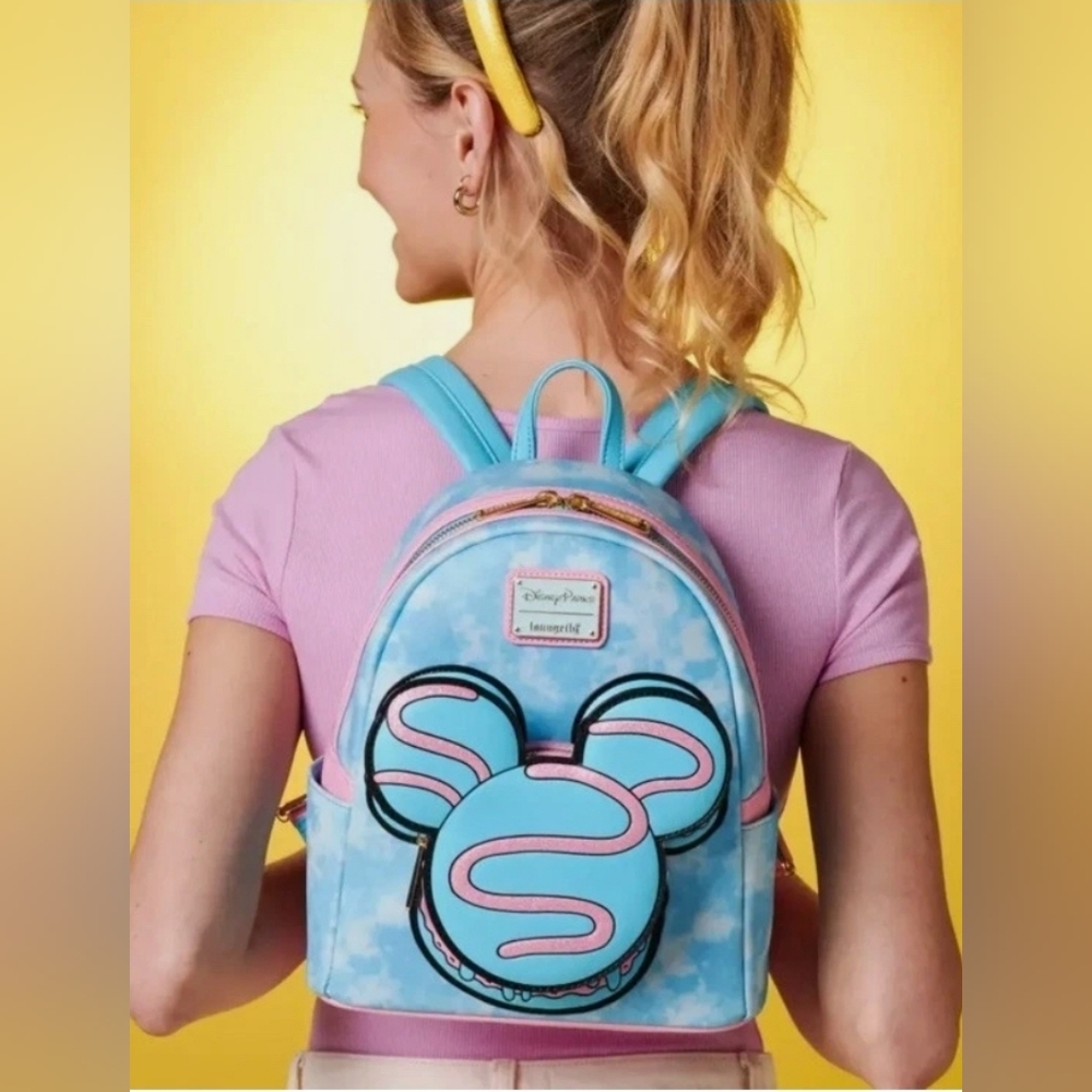 Disney Parks Eats Collection Mickey Macaron Loungefly Mini Backpack